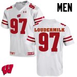 Men's Wisconsin Badgers NCAA #97 Isaiahh Loudermilk White Authentic Under Armour Stitched College Football Jersey WB31L36HV